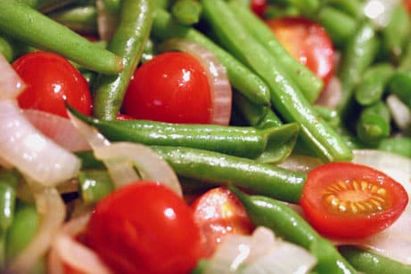 Sautéed Green Beans and Grape Tomatoes