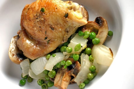 Chicken with Mushrooms and Peas