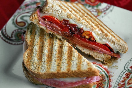 Salami and Cheese Panini