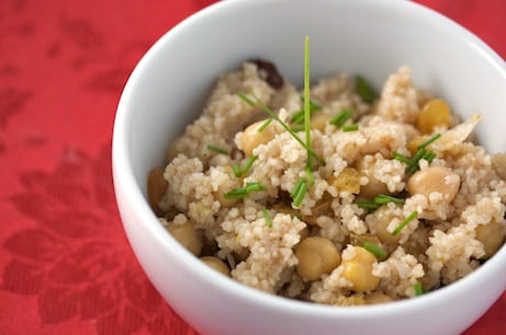 Couscous with Garbanzo Beans and Golden Raisins