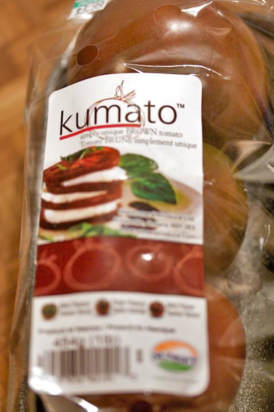 Package of kumato tomatoes.
