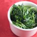 A bowl of creamed parsley.