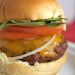 A close-up of a burger.