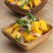 Small bowls of mango salad.