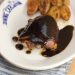 Chicken with balsamic BBQ sauce.