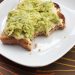 Toast with mustard mayo and mashed avocado.