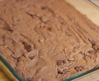 Pan of brownies.
