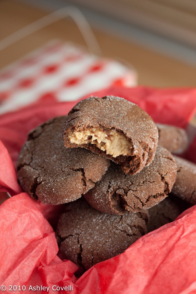 Chocolate Peanut Butter Surprise Cookies