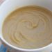 A bowl of split pea soup.
