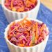 Two ramekins of rainbow cole slaw.