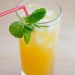 Apple julep in a glass with fresh mint.