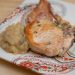 Pork chop with apple chutney.