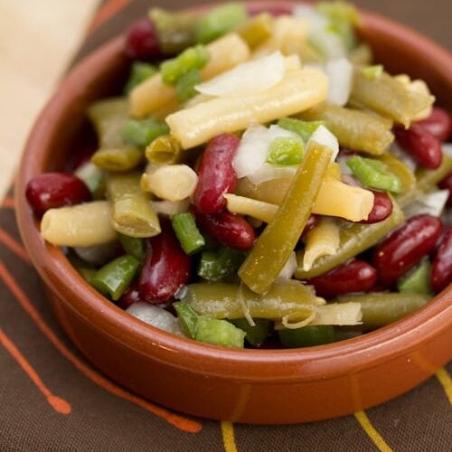 Bowl of 3 bean salad.