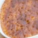 Overhead view of a cinnamon corn casserole.