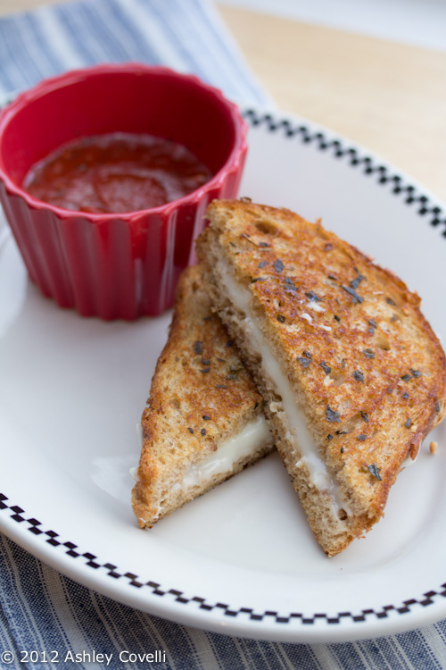 Grilled Mozzarella Sandwich with Pizza Sauce