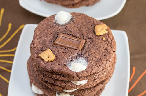 Chocolate Cake S’mores Cookies