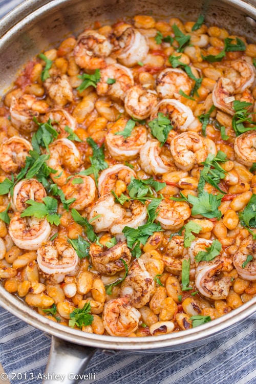 Garlic Shrimp and White Beans