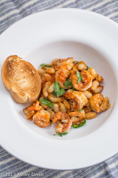 Garlic Shrimp and White Beans