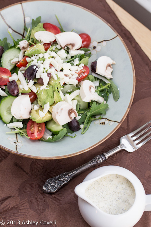 Greek Salad with Homemade Ranch Dressing
