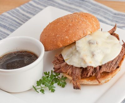 French dip sandwich with au jus