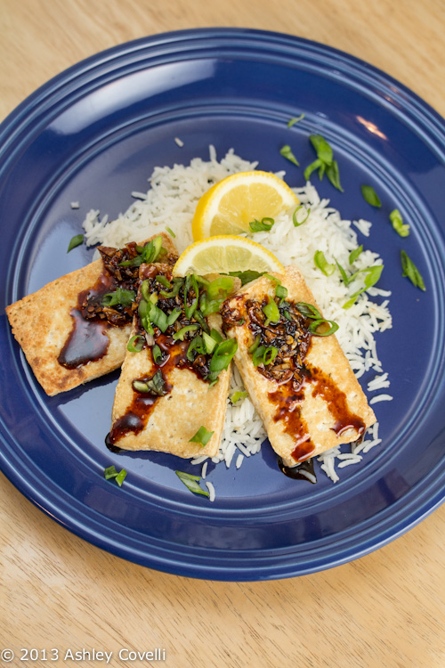 Pan-fried Tofu with Dark Sweet Soy Sauce