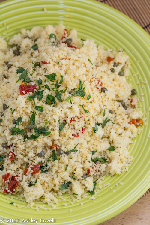 Caper and Sun Dried Tomato Couscous with Parsley