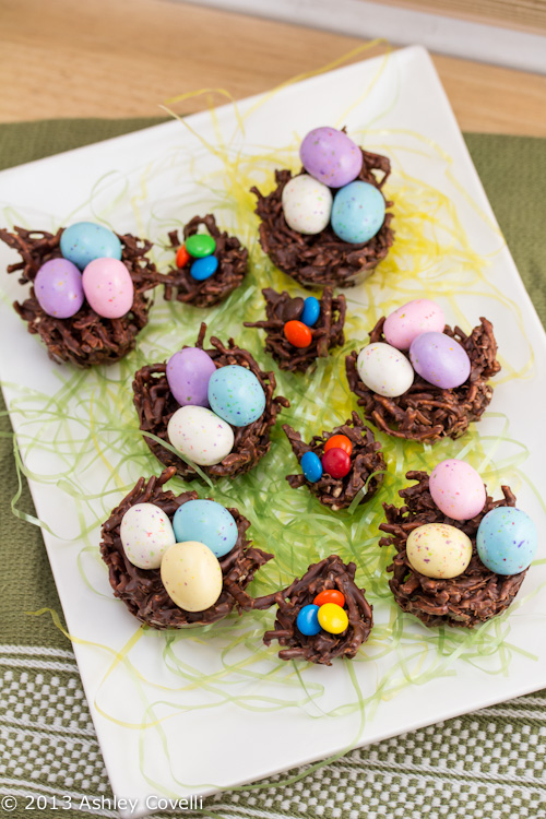 Chocolate Peanut Butter Nests with Toasted Coconut