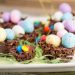 Chocolate Peanut Butter Nests with Toasted Coconut