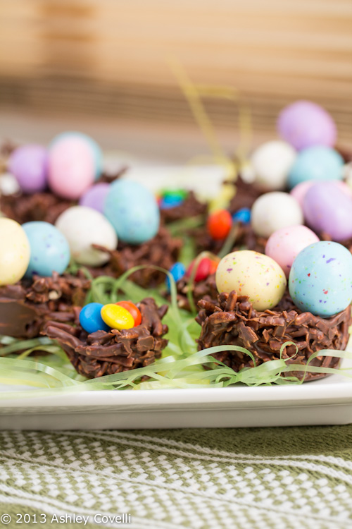 Chocolate Peanut Butter Nests with Toasted Coconut