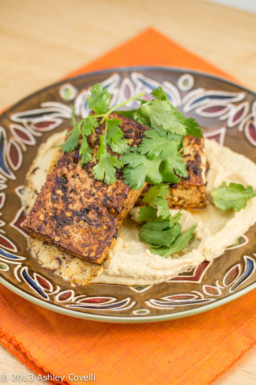 Chilli-Spiced Tofu with Hummus