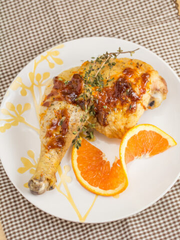 Roast Chicken Pieces with Orange and Thyme