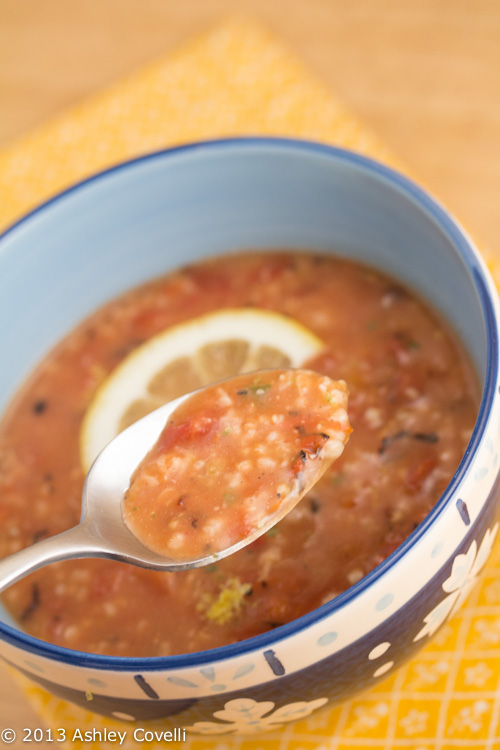 Basil-Scented Oat and Tomato Soup