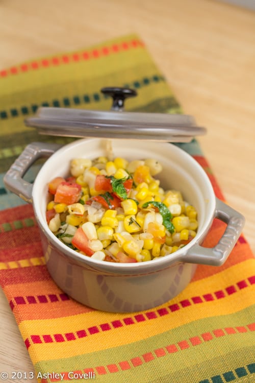 Sautéed Corn with Cilantro, Mint and Tequila