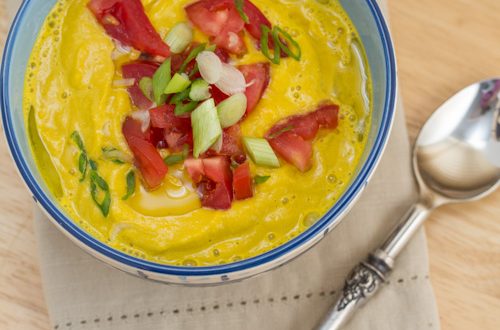 Raw Carrot Avocado Soup