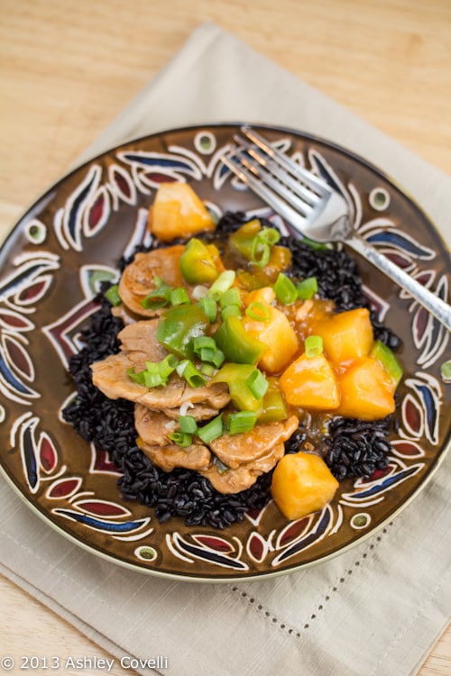 Sweet-and-Sour Pork with Black Rice