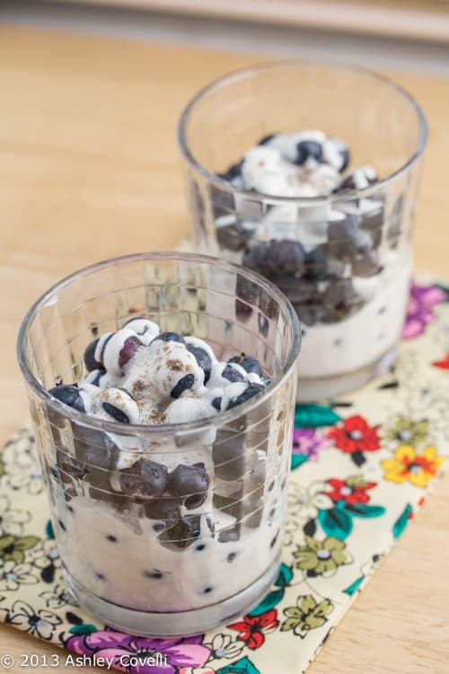 Blueberries with Cashew Cream and Cardamom