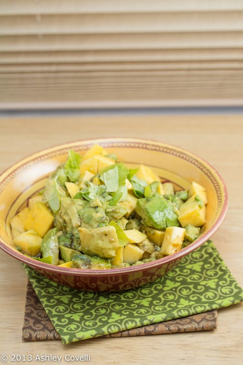 Mango and Avocado Salad with Balsamic-Lime Vinaigrette