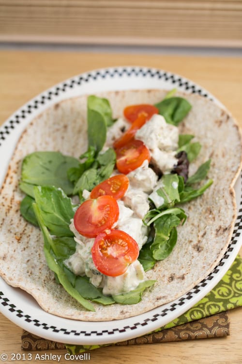 Curried Pork Salad Wraps