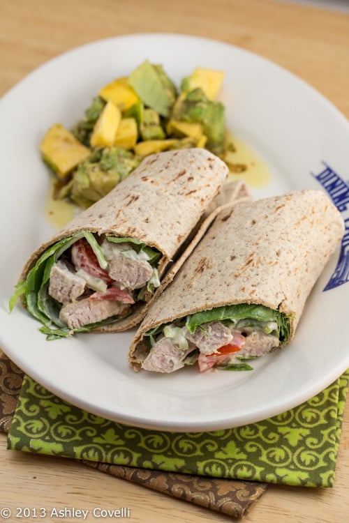 Curried Pork Salad Wraps