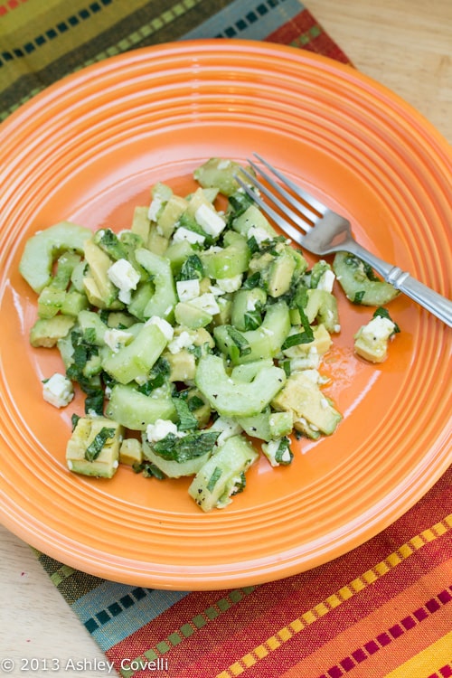 Crunchy Creamy Cucumber Avocado Salad