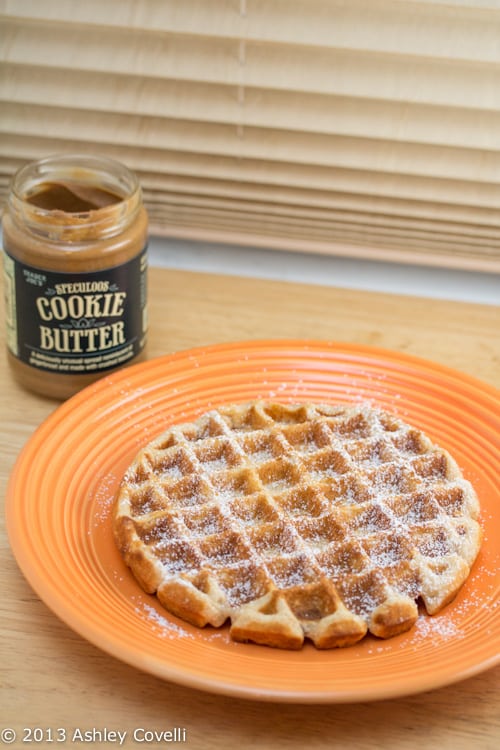 Belgian Waffles with Speculoos Cookie Butter