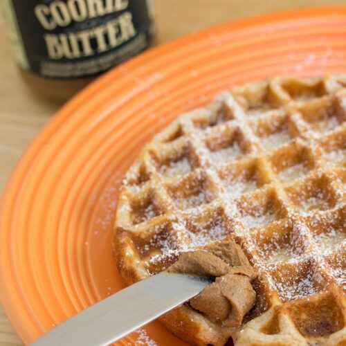 Belgian Waffles with Speculoos Cookie Butter