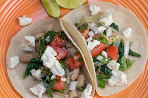 White Bean and Spinach Tacos