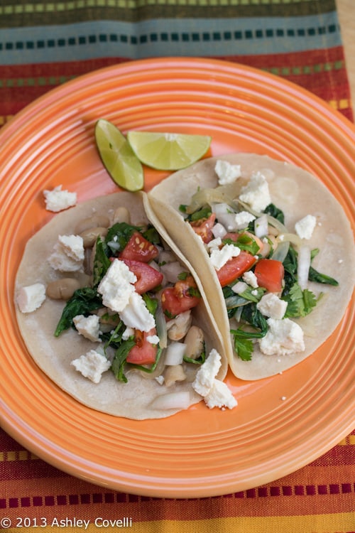 White Bean and Spinach Tacos