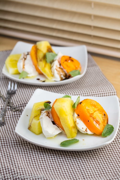 Yellow Doll Watermelon and Burrata Caprese Salad