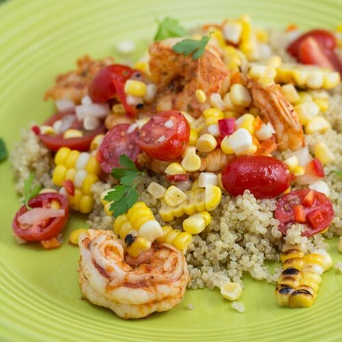 Smoky Shrimp with Charred Corn Salsa