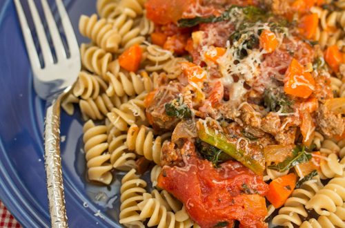 Rotini with Beefy Kale Ragù