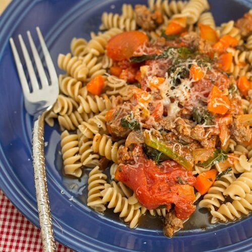 Rotini with Beefy Kale Ragù