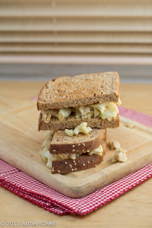 Chicken and Curried Cauliflower Salad Sandwiches