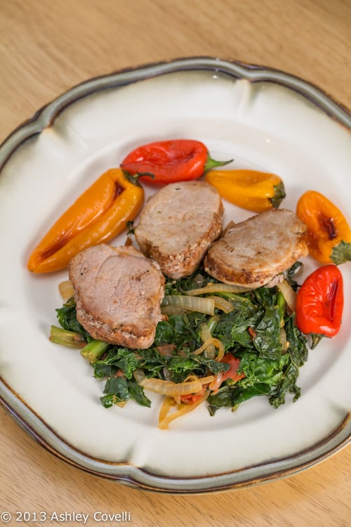 Pan-Seared Pork Tenderloin with Sautéed Kale